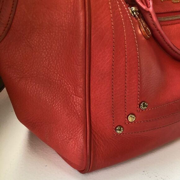Coral Paul and Joe Sister Satchel Handbag w Strap - Picture 5 of 8